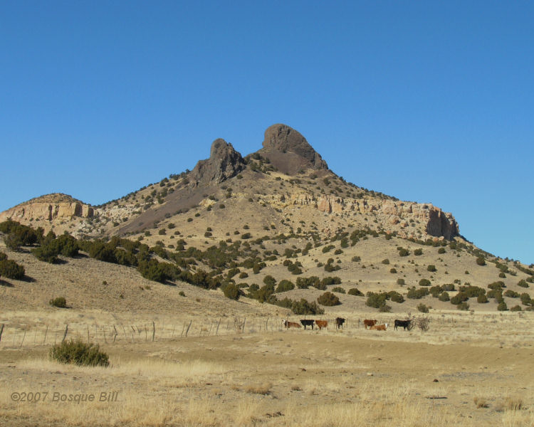 Volcanic stem near Seboyeta, New Mexico